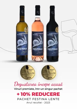 Pachet degustare 3 sticle de vin - Festina Lente